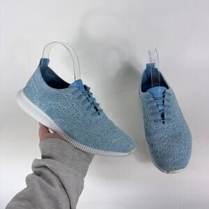 Cole Haan 2.ZERØGRAND Stitchlite Dress Shoes Women's 8 Azure Blue Knit Oxford